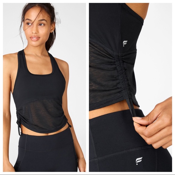 Fabletics Other - Fabletics Cashel Midi Logo Sports Bra Black In L